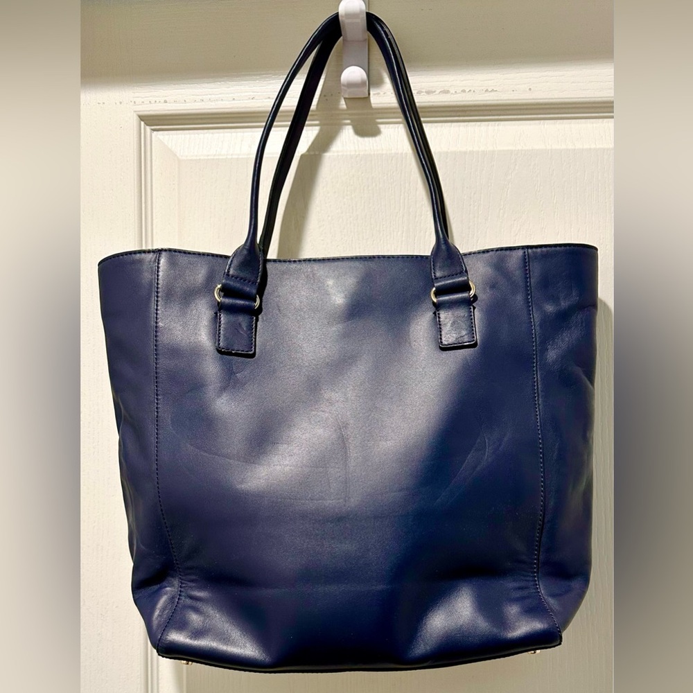 Kate Spade Hampton Road Smooth Navy Leather Davis Tote - Picture 4 of 11